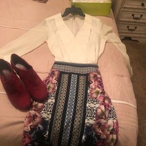 Office wear, outfits are Antonio Melani or Giani